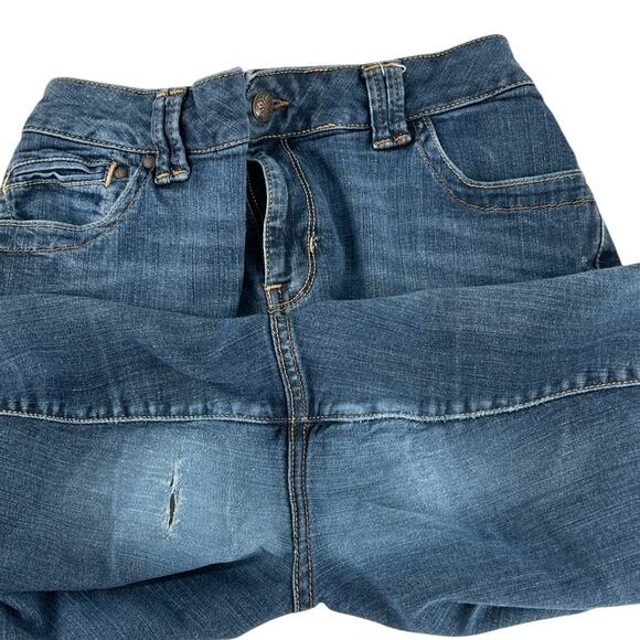 Lane Bryant Roll Cuff Denim Crop Capri Jeans Plus Size 18 Petite Triangle Blue - Picture 7 of 14